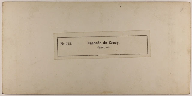 Cascade De Crecy Savoie c1865 Foto Adolphe Braun Stereo Vintage Albumin P70L4n 2