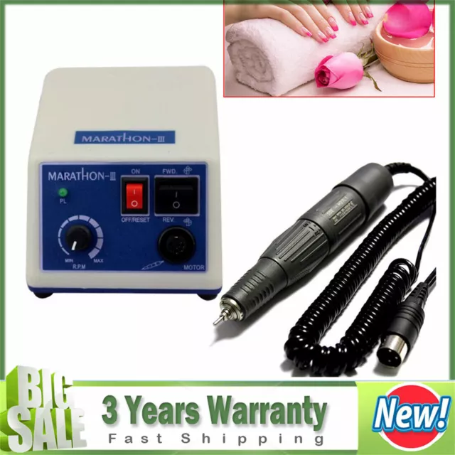 Dental Lab Strong Electric Micromotor Polishing +35K RPM Motor Handpiece Kit UK