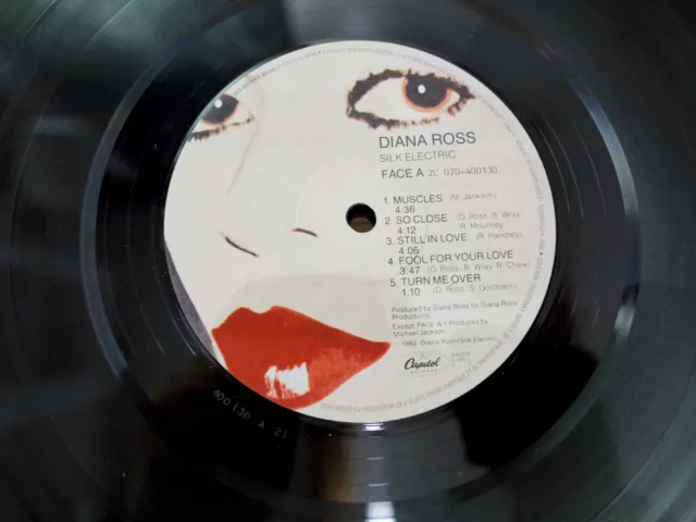 Diana Ross Silk Electric Lp 33T Vinyle Ex Cover Ex Original 1982 3
