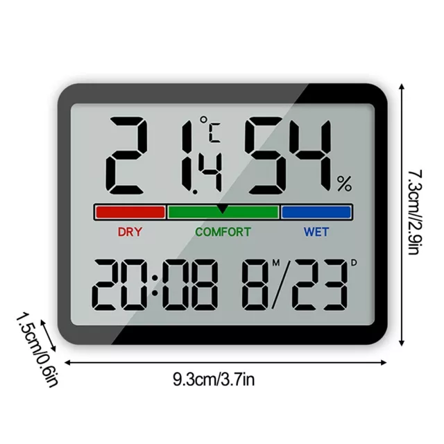 Comodo Orologio Elettronico per Anziani Grande Display LCD Funzione Temperatura 3