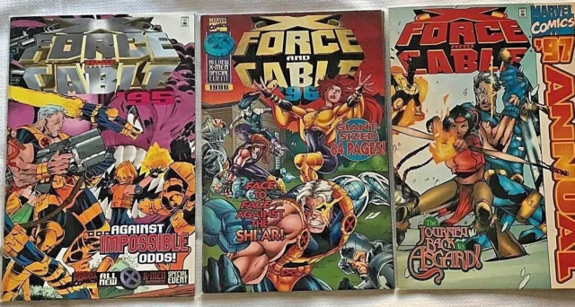 X-Force & Cable Annual '95 '96 '97 Lot Vf/Nm Marvel Comics