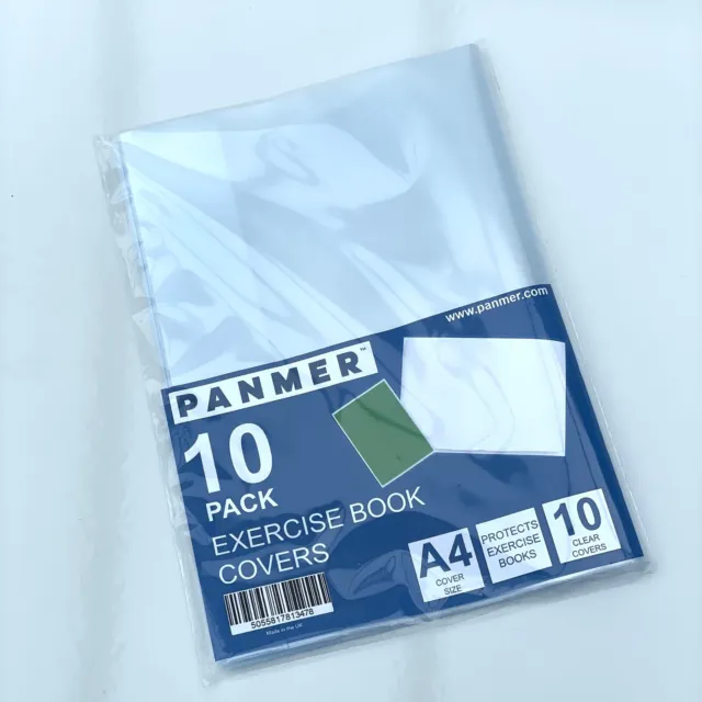 Panmer A4 Clear Exercise Book Covers Slip on Jackets