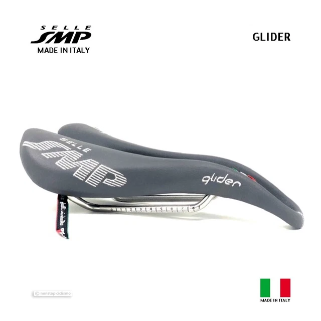 NEW 2023 Selle SMP GLIDER Saddle : GREY - MADE IN iTALY!