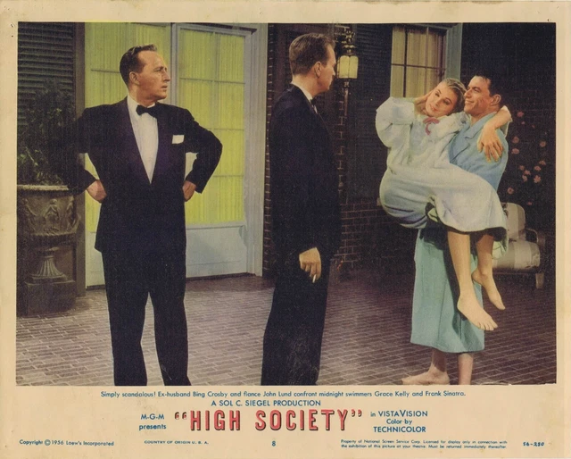 HIGH SOCIETY Original US Lobby card 8 Bing Crosby Frank SInatra Grace Kelly