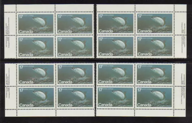 1980 Canada SC# 853 - Endangered Wildlife - Set of 4 Plate Blocks M-NH Lot# 2951