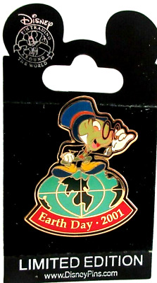 Walt Disney World Earth Day 2001 Jiminy Cricket Pin - Limited Edition of 5000
