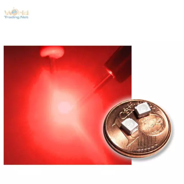 50 rote SMD LEDs PLCC-2 3528 - tief rot red rouge rojo rosso rood SMDs Led PLCC2