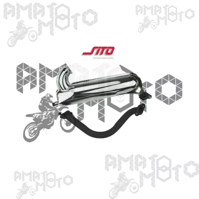 0238C Marmitta Muffler Sito Plus Siluro Cromata X Vespa Special R L N 50