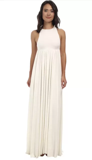 Rachel Pally Anya Maxi Dress Size Small Ivory Sleeveless Racerback Empire Waist