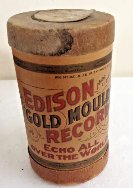 Edison discos moldeados en oro caja vacía