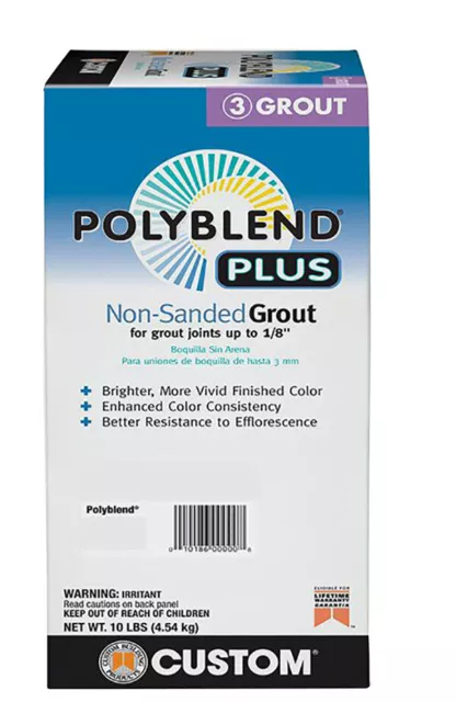 Custom Building Products PolyBlend Plus Non-Sanded Grout 10 lbs