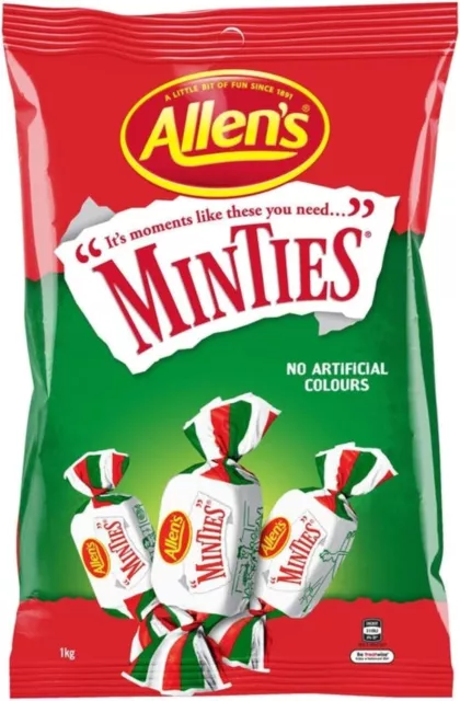 Allens Minties Chewy Bulk Bag Lollies, 1Kg