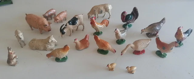 Jouet Ancien Figurine En Plomb Bf Plomb Creux Quiralu Cbg Mignot Figurines Ferme