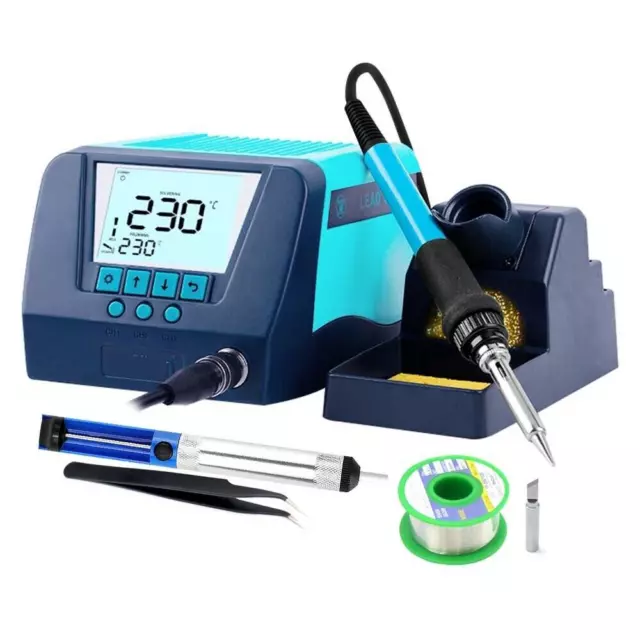 90W Rework Soldering Station Iron Tip Digital LCD Screen Display Auto Sleep ESD