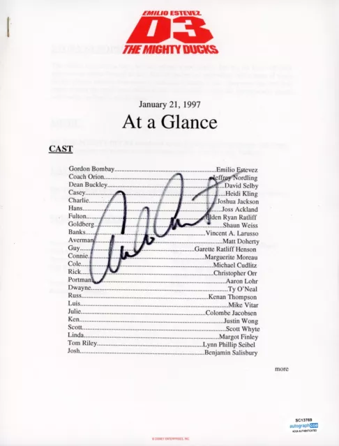Shaun Weiss Autographed/Signed Mighty Ducks 8x10 Goldberg JSA 34952