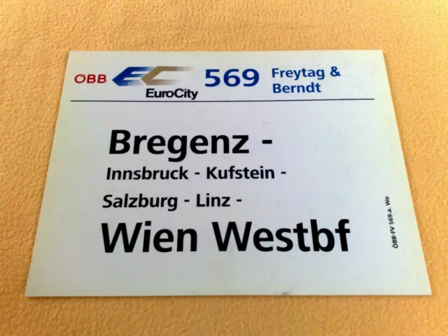 ZLS ÖBB EC 569 Freytag & Berndt  Bregenz - Innsbruck - Kufstein - Wien Westbf