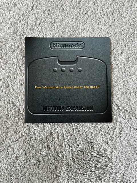 Rare Nintendo 64 N64 Memory Expansion Leaflet Flyer Poster Promotional
