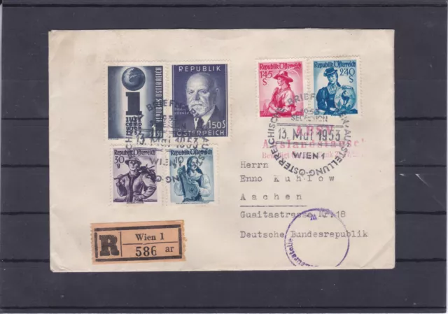 Reco Zensur Brief  ABSV Auslandstausch mit Sonderstempel gelaufen 13.5.1953