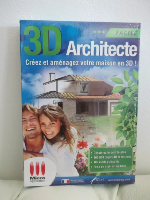 3D ARCHITECTURE Créez et aménagez votre maison en 3D Logiciel jeu PC 100% NEUF