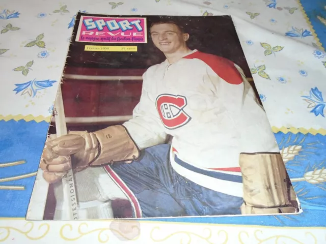 1958 FEBRUARY Sport Revue Hockey magazine, Dickie Moore, Montreal Canadiens GOOD