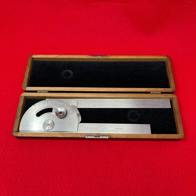 Goodell Pratt No. 50 Draftsman's Stainless Steel Protractor Rare Machinist Tool