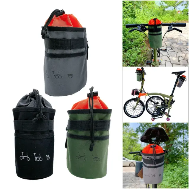Bike Water Bottle Pouch Storage Bag Pack Mountain Bicycle Handlebar Frame