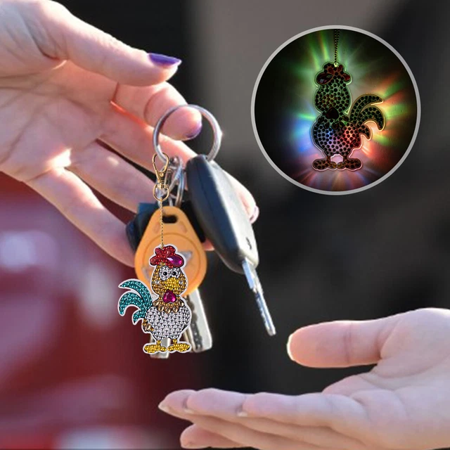 Cartoon Diamond Painting Keychain DIY Luminous Key Ring Pendant (DSK028) 3
