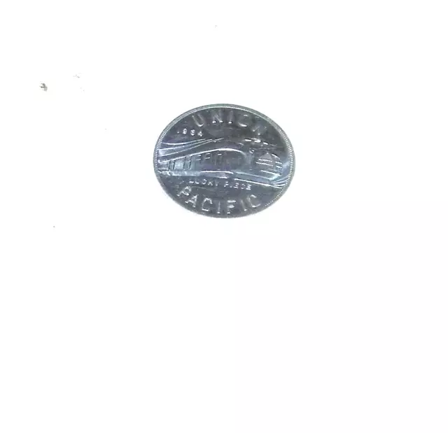 1934 Union Pacific Railroad Lucky Piece Coin Token Sample Alcoa Aluminum Pullman