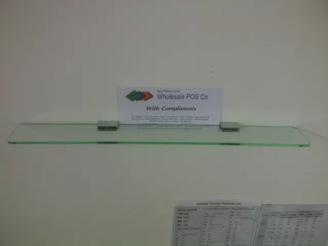 Acrylic Glass Effect Perspex Shelf Ideal For Bathrooms & Caravan Very Narrow