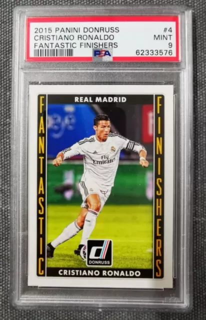 Cristiano Ronaldo 2015 Panini Donruss Fantastic Finishers #4 PSA 9 MINT