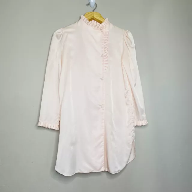 Christian Dior vintage lingerie top button front satin pink