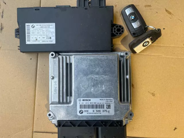 BMW 1 3 Series E81 E87 E90 E91 LCI N47 Diesel ECU Kit DDE CAS 3 Key 8506375