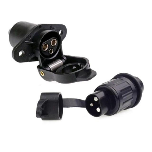 TRAILER PLUG ADAPTER Motorhome Power Cord Socket Connector Trailer Socket 3pin £4.38 PicClick UK