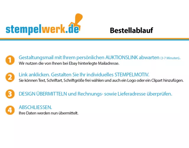 STEMPELwerk.de  Adressstempel Firmenstempel bis zu 7 Zeilen inkl. Wunschtext 2