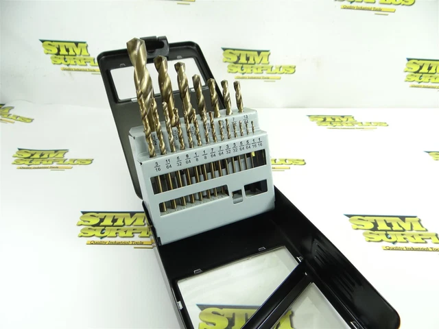 Complete! Precision Hss +Gold Oxide Coated Drill Index 1/16" To 1/2"