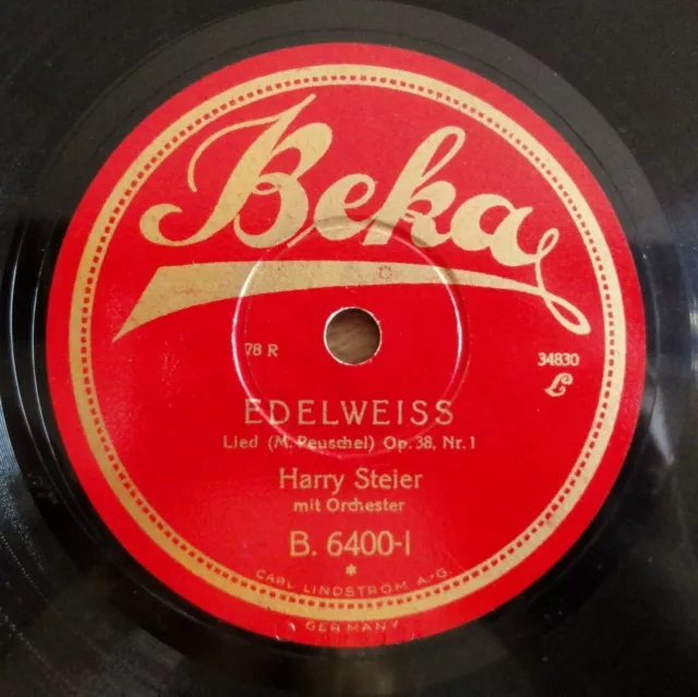 Harry Steier - Edelweiss - Der Tiroler und sein Kind - Beka - /10" 78 RPM