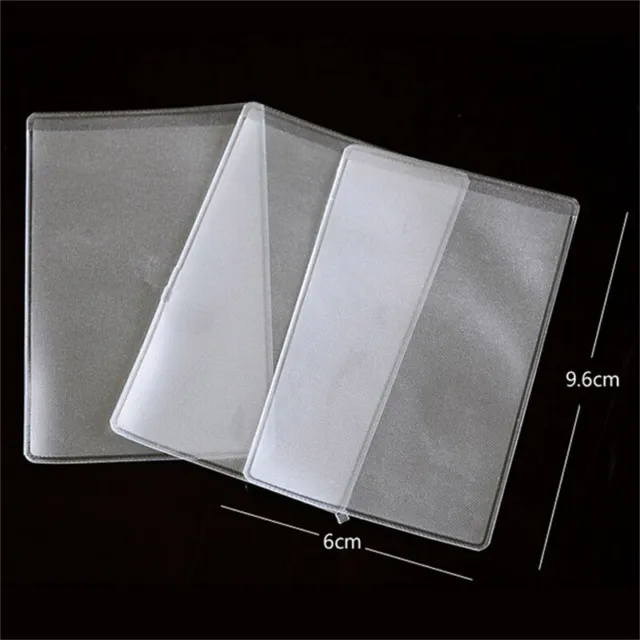 10X PVC Credit Card Holder Protect ID Card Business Card Cover Clear Frost  rock