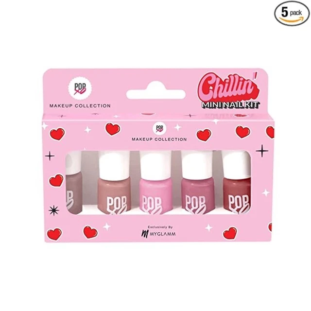 MyGlamm POPxo Makeup Collection, Chillin' Mini Nail Kit, Paraben Free, Long Last