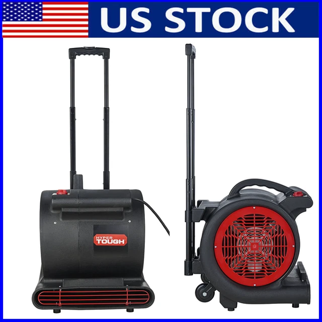 3 speed Utility Fan Air Mover 1 Hp Floor Carpet Dryer W/ 25ft Powercord Black