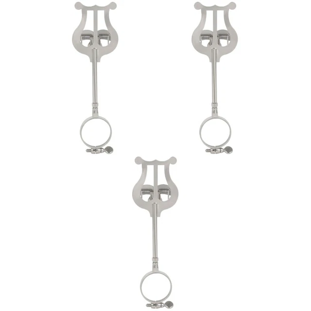 Set 3 Clarinet Music Score Clamp Paper Clip Lyres Trumpet Frame Piano