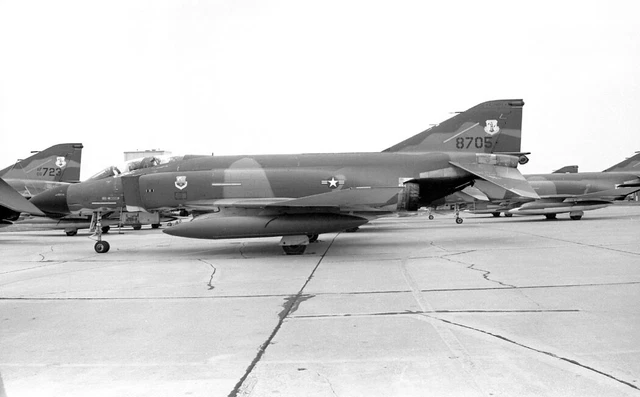 170TH TFS, ILL ANG, F-4D Phantom II, 66-8705 at Springfield, 1982 - B&W ...