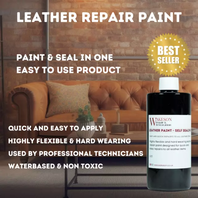 Leather Colourant For Repair & Recolour Dye Stain Pigment Paint Colour Restorer 3