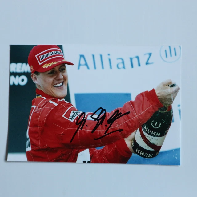 Poster Michael Schumacher F1 Incorniciato A3 - Regalo Per Tifosi Formula 1 Con Autografo Stampa - Foto 5