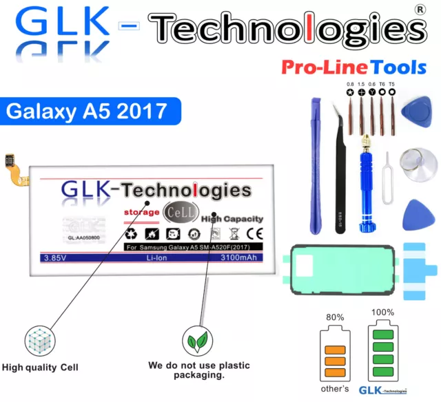 GLK für Samsung Galaxy A5 2017 SM-A520F EB-BA520AB Batterie Akku NEU 2024 B.j