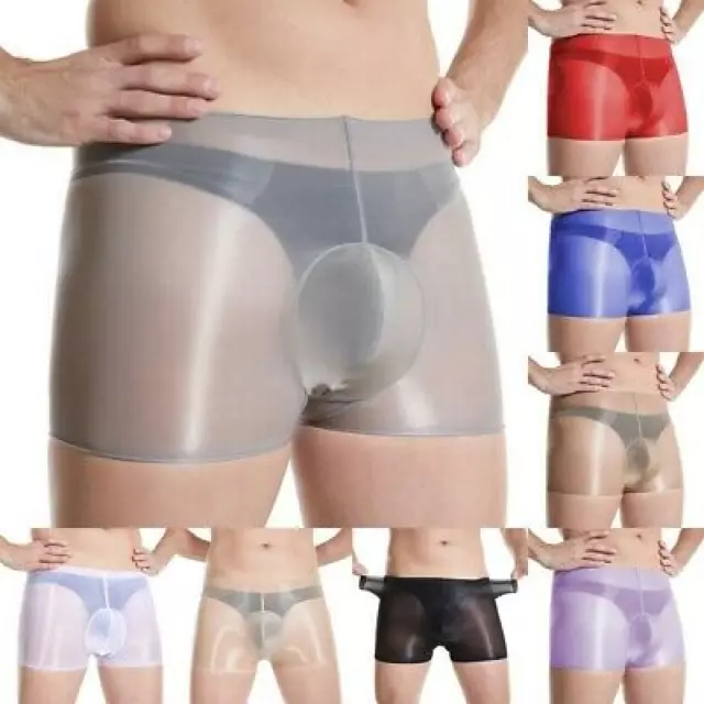 SEXY MENS SHEER See Through Boxer Briefs Underwear Mesh Shorts  Trunks/Underpants $10.43 - PicClick