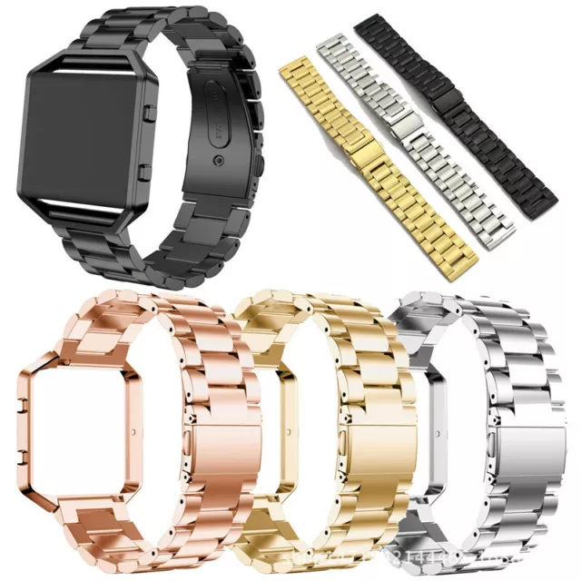 Stainless Steel Replace Watch Strap Band +Metal Frame For Fitbit Blaze Wristband