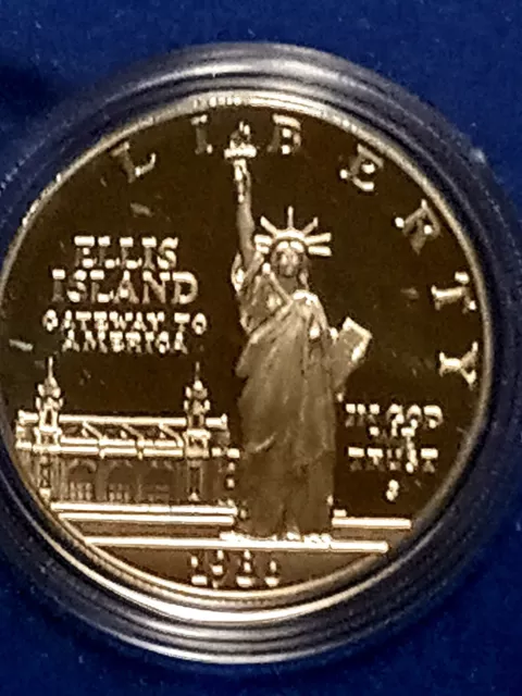 1986 Proof Statue of Liberty 2 Coin Silver Dollar and Clad Half US Mint Set