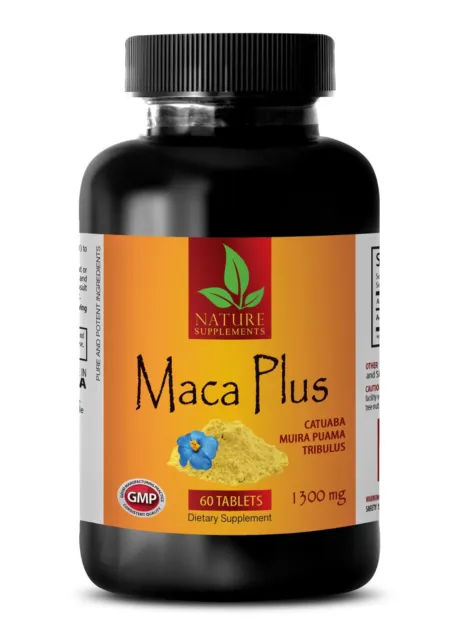 Extracto de raíz de maca peruana 1300 mg - Tribulus terrestris - potenciador de la libido -1 bot