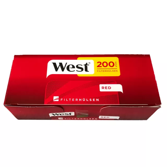 West Yellow Volumentabak Mega Box 2x 125g + West Red Hülsen + Stabfeuerzeug 2