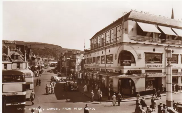 Main Street Largs from Pier Head unused RP old pc Valentines